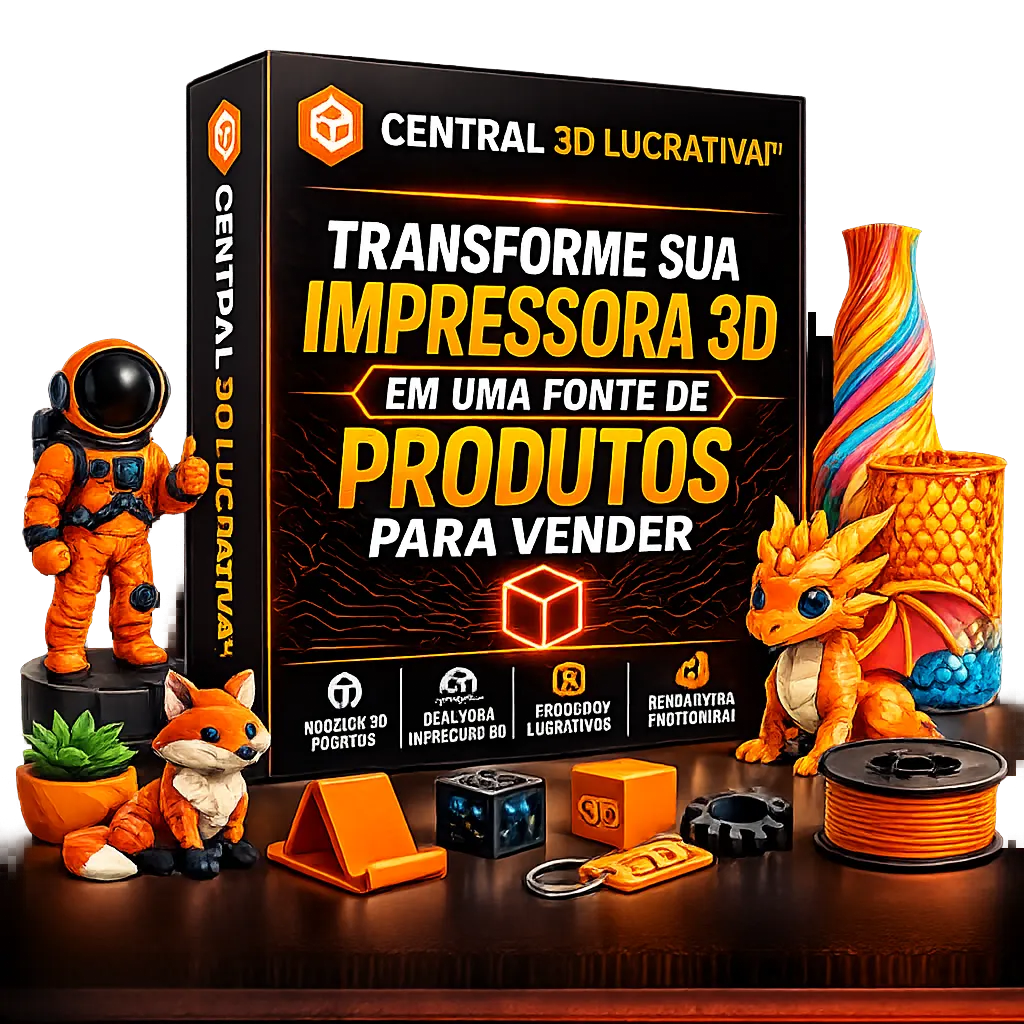 Central 3D Lucrativa Premium — transforme sua impressora 3D em produtos para vender