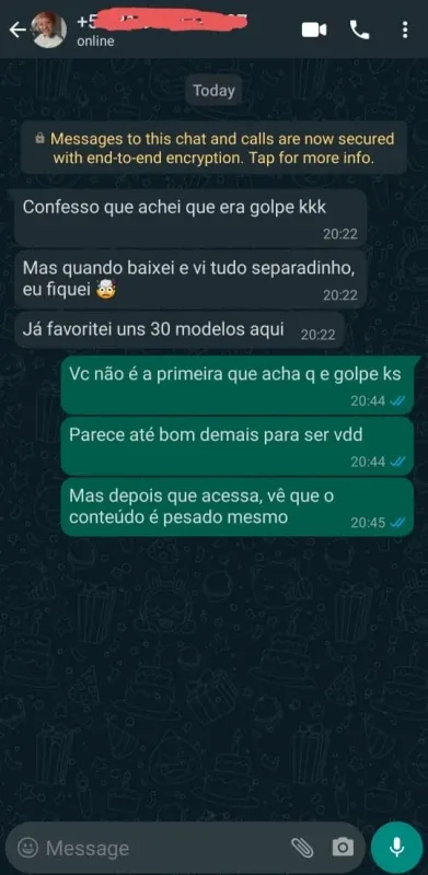 Depoimento WhatsApp de aluno — vendas e marketplace
